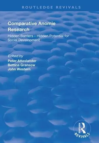 Comparative Anomie Research cover
