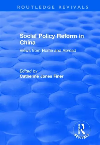 Social Policy Reform in China cover