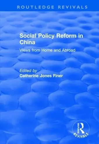 Social Policy Reform in China cover