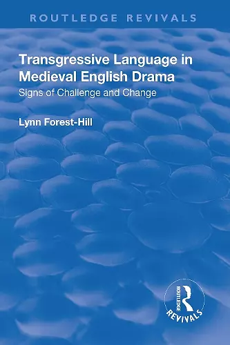 Transgressive Language in Medieval English Drama cover