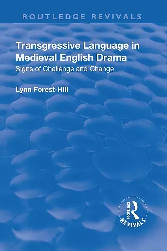 Transgressive Language in Medieval English Drama cover