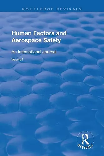 Human Factors and Aerospace Safety cover