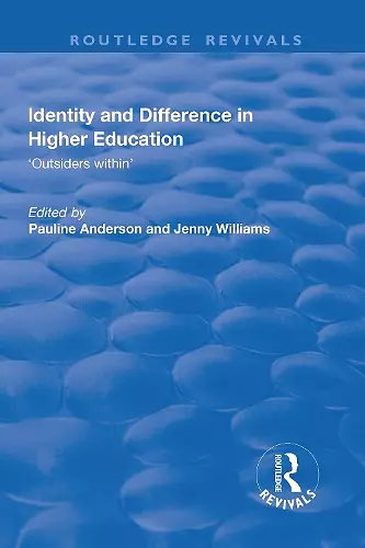 Identity and Difference in Higher Education cover