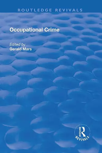 Occupational Crime cover