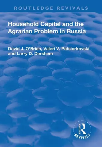 Household Capital and the Agrarian Problem in Russia cover