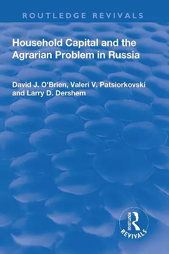 Household Capital and the Agrarian Problem in Russia cover