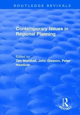 Contemporary Issues in Regional Planning cover