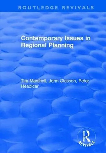 Contemporary Issues in Regional Planning cover