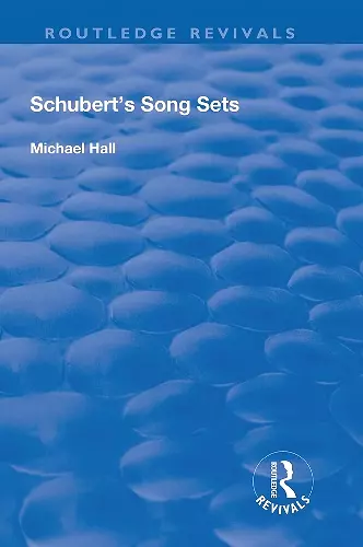 Schubert's Song Sets cover