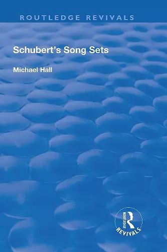 Schubert's Song Sets cover