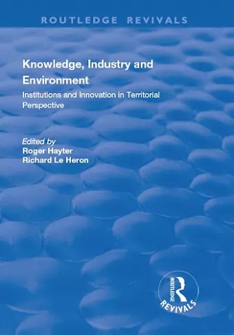 Knowledge, Industry and Environment cover