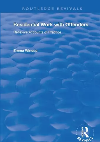 Residential Work with Offenders cover