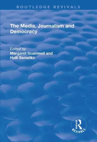 The Media, Journalism and Democracy cover