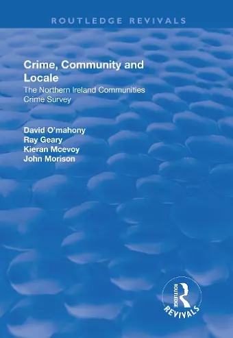 Crime, Community and Locale cover