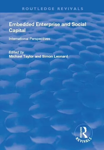 Embedded Enterprise and Social Capital cover