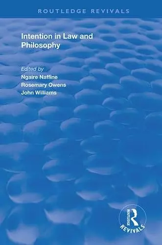 Intention in Law and Philosophy cover