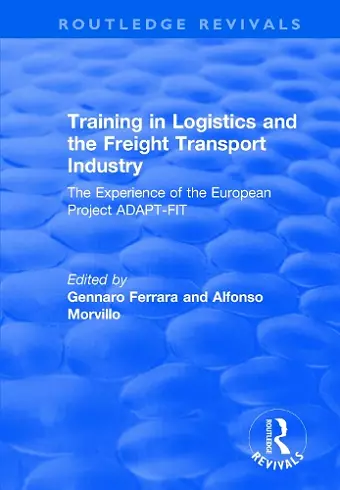 Training in Logistics and the Freight Transport Industry cover