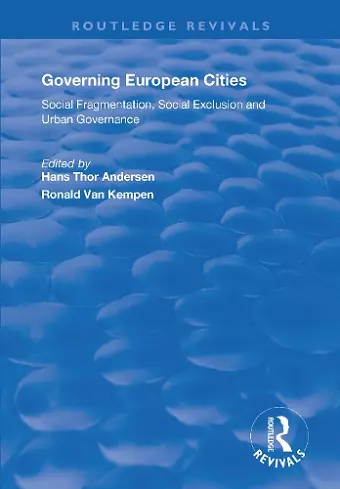 Governing European Cities cover