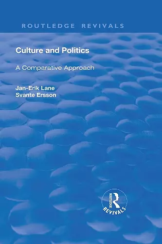 Culture and Politics: A Comparative Approach cover