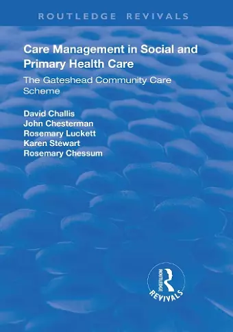 Care Management in Social and Primary Health Care cover