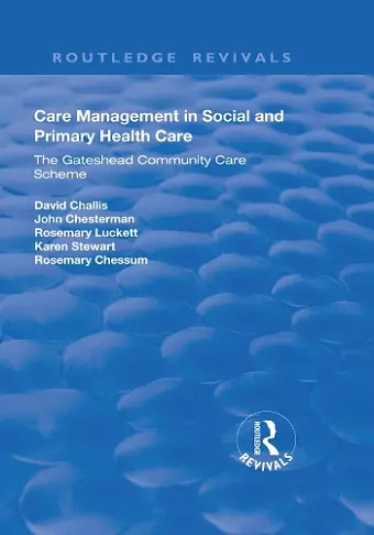 Care Management in Social and Primary Health Care cover