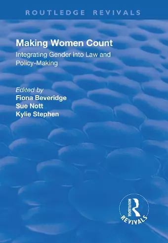 Making Women Count: Integrating Gender into Law and Policy-making cover