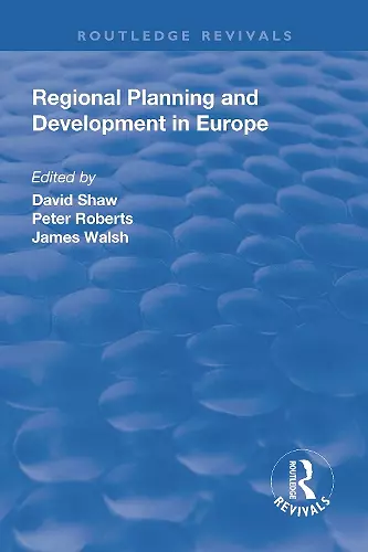 Regional Planning and Development in Europe cover