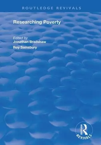 Researching Poverty cover