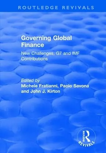 Governing Global Finance cover