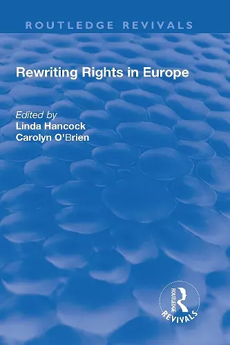 Rewriting Rights in Europe cover