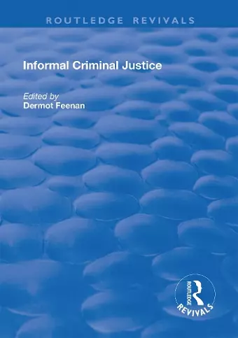 Informal Criminal Justice cover