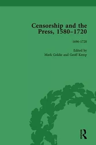 Censorship and the Press, 1580-1720, Volume 4 cover