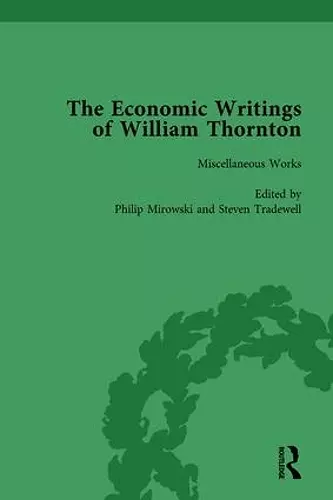 The Economic Writings of William Thornton Vol 1 cover