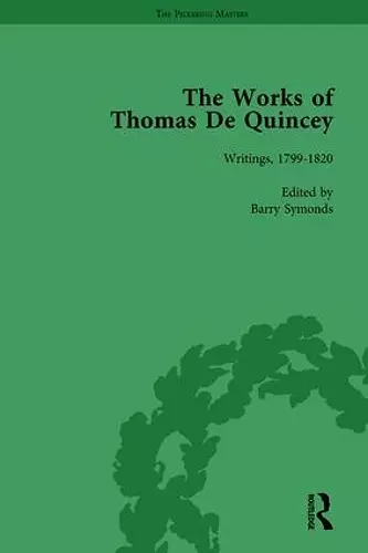 The Works of Thomas De Quincey, Part I Vol 1 cover