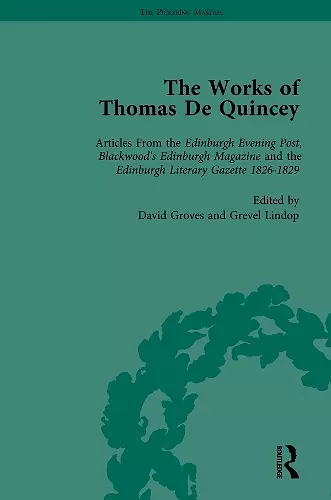 The Works of Thomas De Quincey, Part I Vol 6 cover