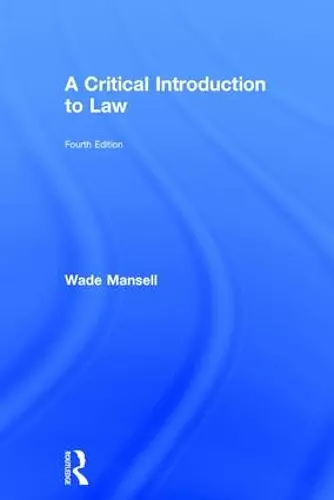 A Critical Introduction to Law cover