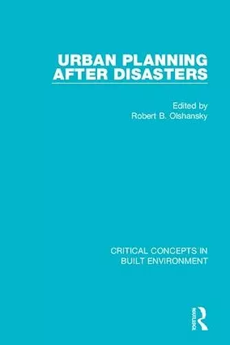 Urban Planning After Disasters cover