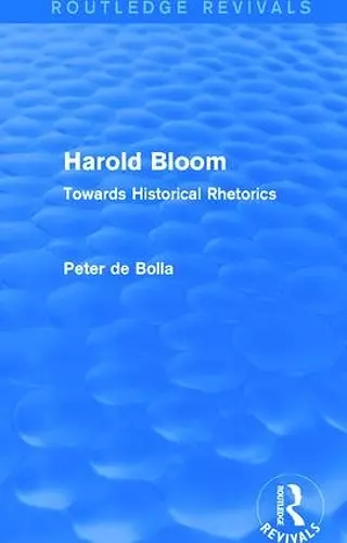 Harold Bloom (Routledge Revivals) cover