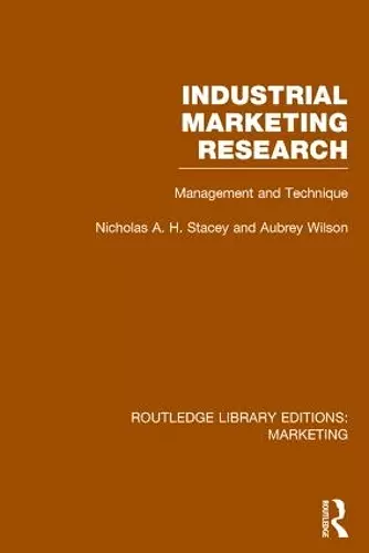 Industrial Marketing Research (RLE Marketing) cover