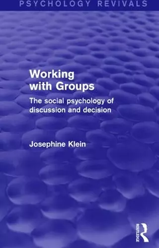 Working with Groups (Psychology Revivals) cover