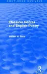 Classical Genres and English Poetry (Routledge Revivals) cover