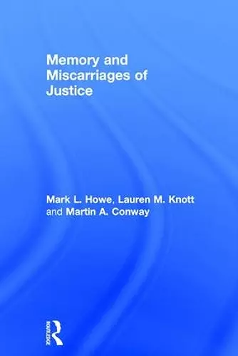 Memory and Miscarriages of Justice cover