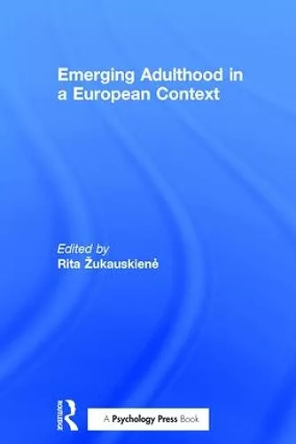 Emerging Adulthood in a European Context cover