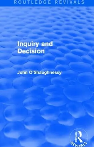 Inquiry and Decision (Routledge Revivals) cover