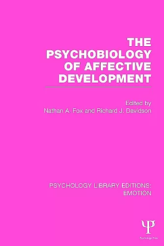 The Psychobiology of Affective Development cover