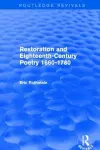 Restoration and Eighteenth-Century Poetry 1660-1780 (Routledge Revivals) cover