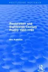 Restoration and Eighteenth-Century Poetry 1660-1780 (Routledge Revivals) cover
