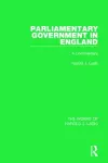 Parliamentary Government in England (Works of Harold J. Laski) cover