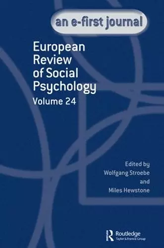 European Review of Social Psychology: Volume 24 cover