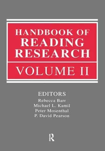 Handbook of Reading Research, Volume II cover